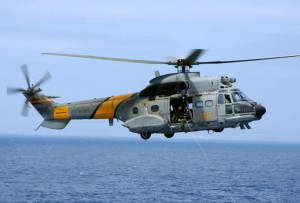 Helicóptero Super Puma del Servicio de Búsqueda y Rescate (SAR) del Ejército del Aire