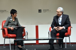 La Rectora de la Universidad Europea de Madrid con el presidente Ernesto Zedillo