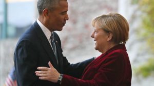 Obama y Merkel juntos en la última visita internacional como Presidente