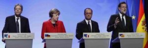 Rajoy, Merkel y Hollande1