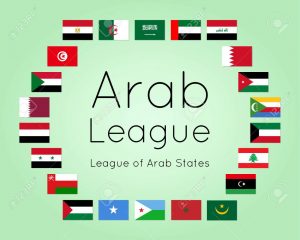 Member states of Arab League, vector set of country flags